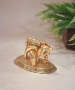 Kamadhenu Cow and calf-Gold finish - Image 2