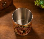 Meenakari Glass with peacock Print in Gift box - Image 6