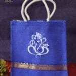 Ganesh zari Printed Jute Bag