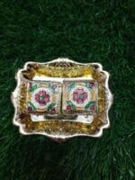 Kumkum Box On Plate - Image 2