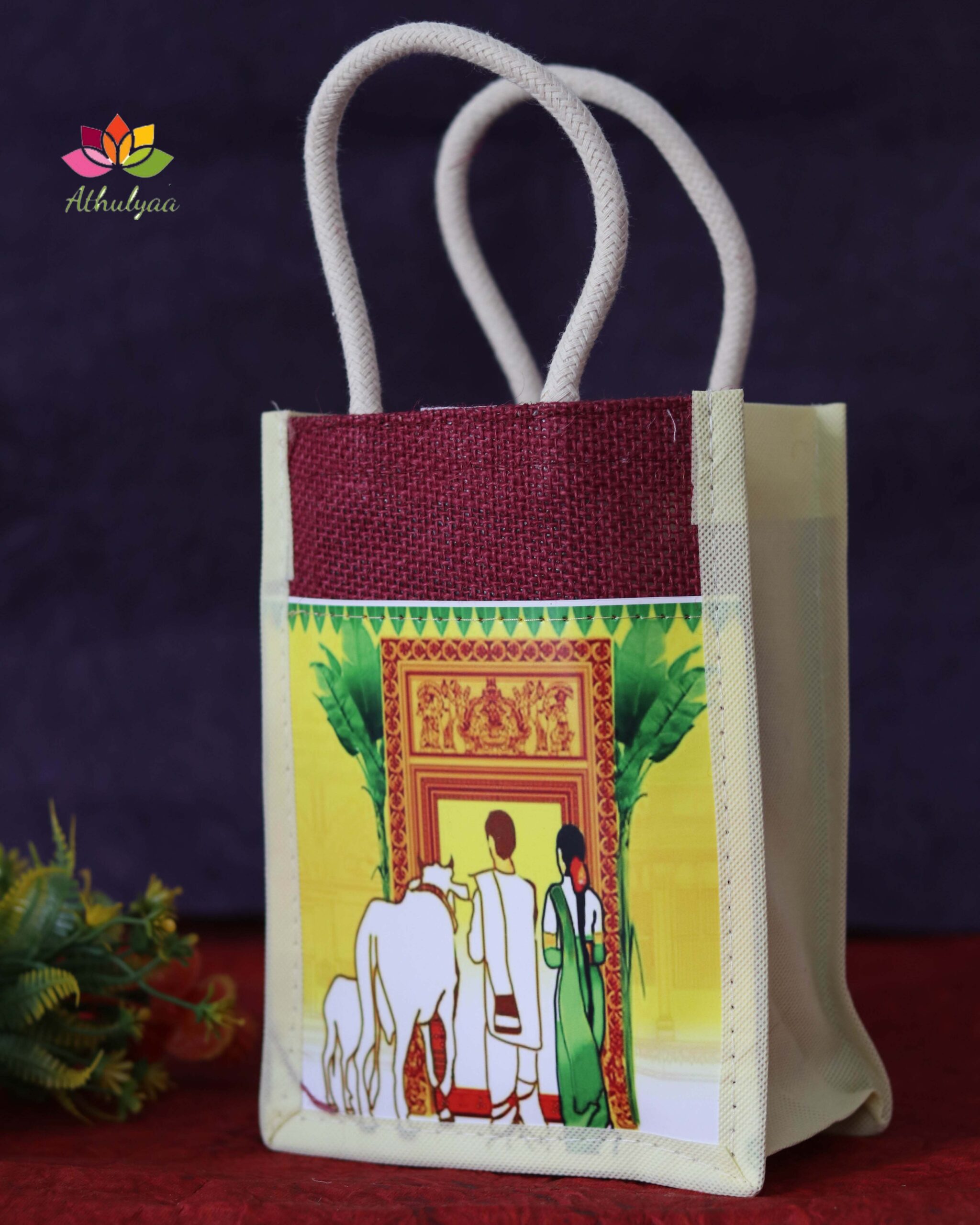14 x 15 inch Ari Cream Thali Embroidered Fashion Bag | Manufacturer in  Ahmedabad, Gujarat