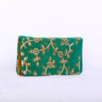 Velvet embroidered box purse