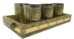 Recgin 6-Glass Tray Set