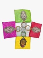 Palm Pouches with Devi Kalamkari Face