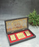 Gold Finish Padhuka Charan Box - Big