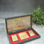 Gold Finish Padhuka Charan Box - Big