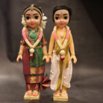 Iyer Style Wedding Couple Dolls with base - Image 3