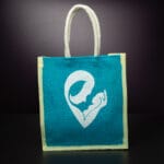 Jute Bag with Mom and Baby print