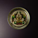 Meenakari Gajalakshmi Plate-7 Inches