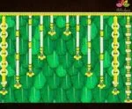 Banana Leaf Backdrop with yellow flower hanging
