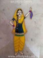 Indian Dancing Girl Kundan Rangoli - Image 6