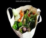 Cotton Vegetable bag with compartments