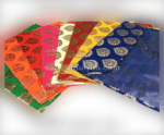 Designer saree cover with golden foil print - Image 2