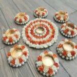 Double Colour Floral Rangoli