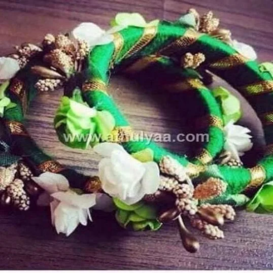 Floral Bangle Pair