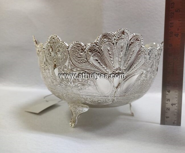 Buy Pure Silver Fancy Bowl Basket Type, Silver Fancy Bowl, Silver Pooja Item,  Bowl for Pooja 18g, Silver Pooja Items, Silver Gift Items Online in India -  Etsy