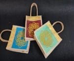 Jute bag with kamalam kolam print - Image 2