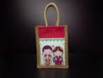 Wedding Jute bag with couple print - Image 4