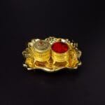 Kumkum Box On Plate