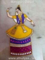 Indian Dancing Girl Kundan Rangoli - Image 7