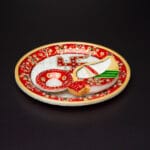 Marble Pooja Thali with diya