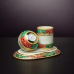 Marble clock with pen stand