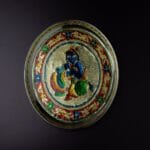 Meenakari Krishna Plate-6 Inches