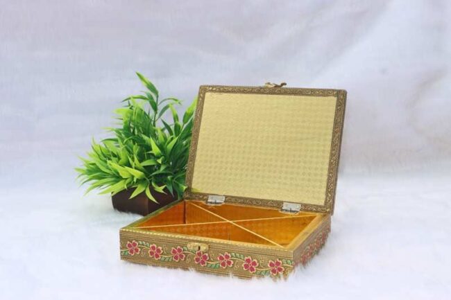 Meenakari Peacock Multi Dry fruit box