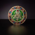 Meenakari Work Ganesh Wooden Key Holder