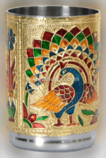 Meenakari Tray Set with 6 glasses - Image 2