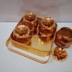 Metal Hamper Basket with 4 Boxes