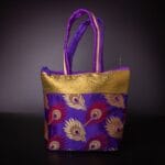 Peacock Feather Long handle Bag