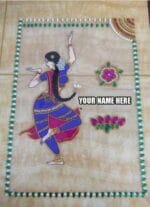 Indian Dancing Girl Kundan Rangoli - Image 9