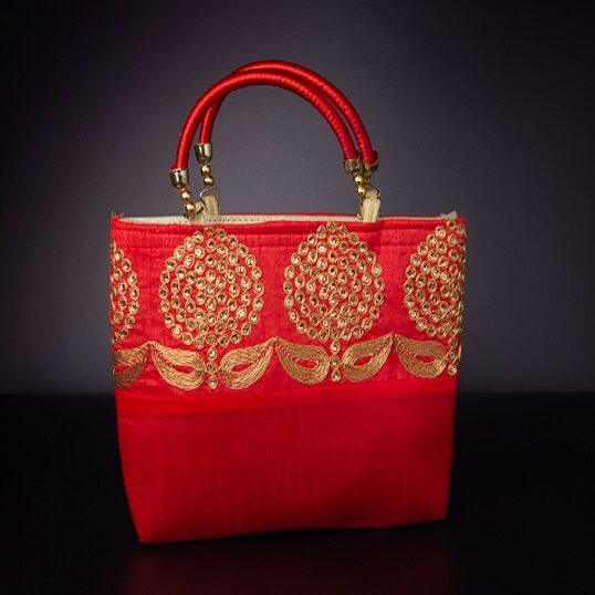 Crewel Work Hand Embroidered Kashmiri Moon Bag - Moksha