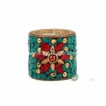 Set of 3 Stone work Candle Holder - Image 4