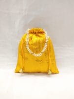 Sequins Work Potli with Inside Zip Pocket