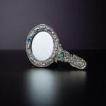 Silver White metal Mirror