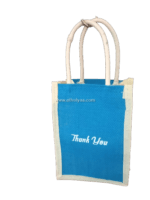Mini Jute Bag with Thank you Print
