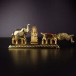 Twin elephant kumkum holder