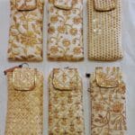 Golden Embellished Potli Pouch For Mobile cover