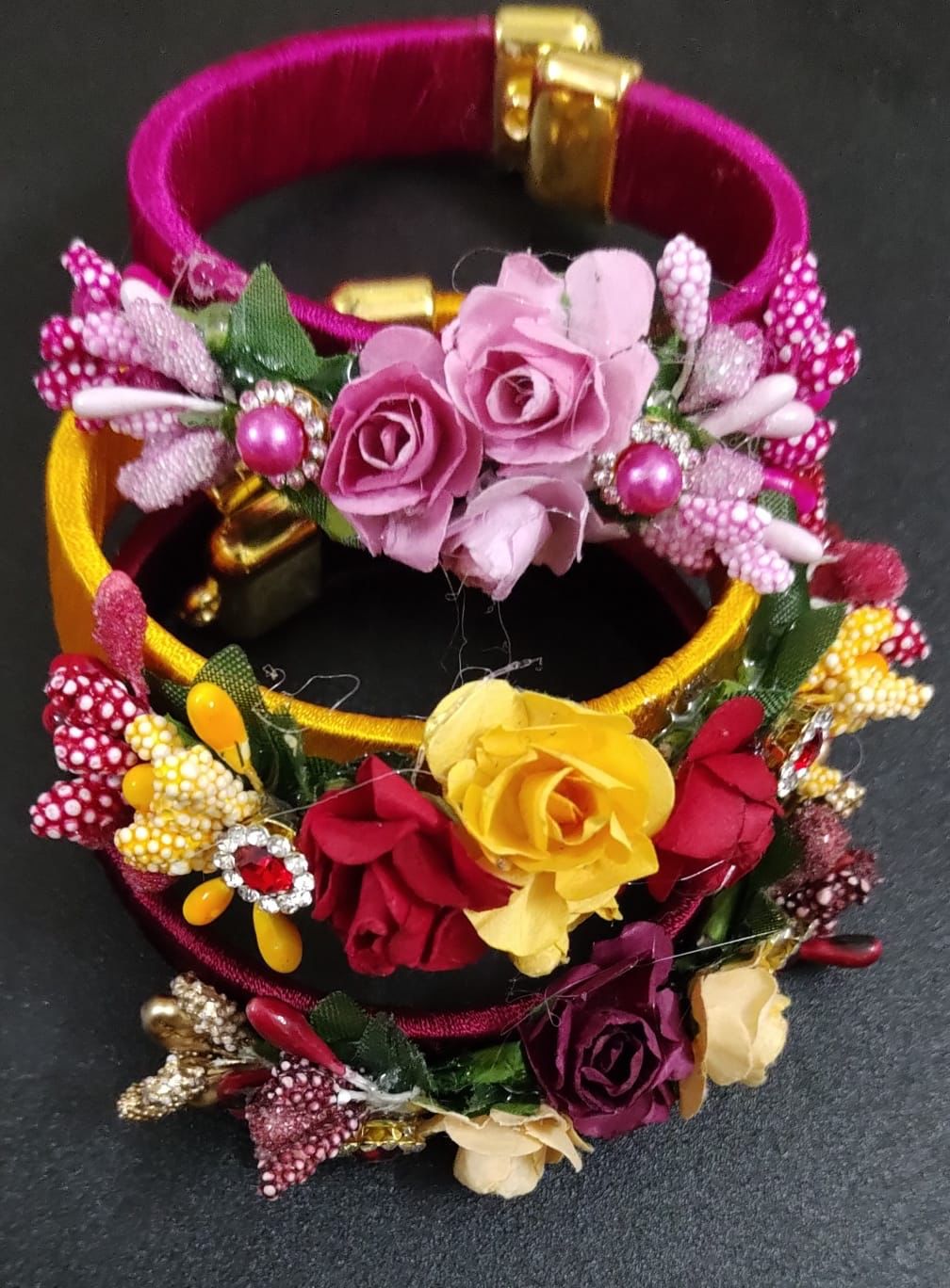 Designer Floral Pink Color Bracelet Free Size Gift For Her, Women Gift ,  Romantic Flower Bracelet at Rs 490 | Designer Bracelets in Jaipur | ID:  4132714412