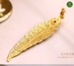 White Metal Gold Plated Agarbathi Stand