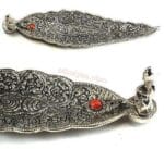 White Metal Leaf Agarbatti Stand - Image 2