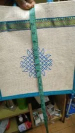 Jute bag with kolam print - big - Image 5