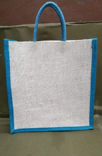 Jute bag with kolam print - big - Image 2