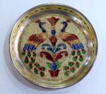 Meenakari Twin Peacock Plate - 7 Inches - Image 2