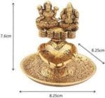 Lakshmi Ganesh Diya White Metal - Image 2