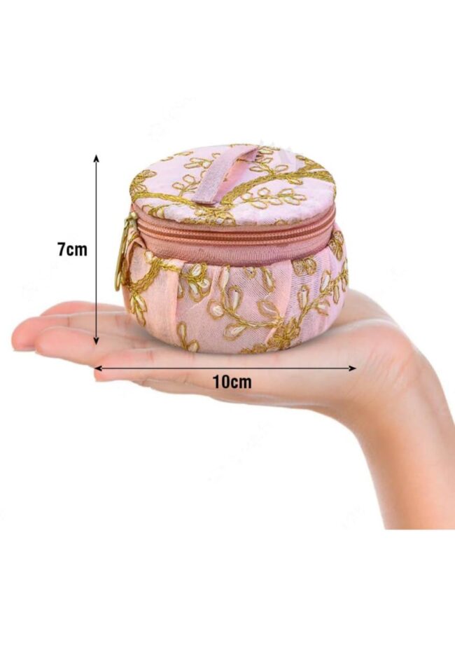 Embroidered round Bangle box - Image 2