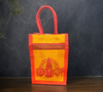 Mini Jute Bag with  Zari Balaji Print