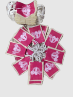 Mini Jute Bag with  Zari Balaji Print - Image 3